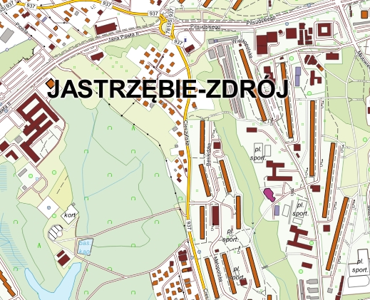 Baza BDOT10k - Jastrzębie Zdrój