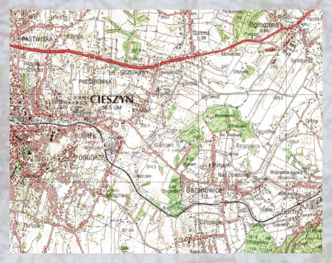Przykładowa mapa topograficzna